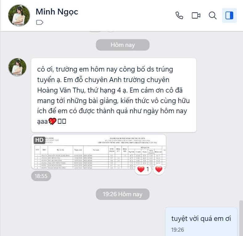 Ôn thi chuyên anh vào trường chuyên Hoàng Văn Thụ Hòa Bình 2025